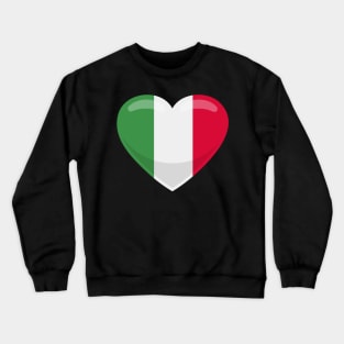 Italy Flag Heart Crewneck Sweatshirt